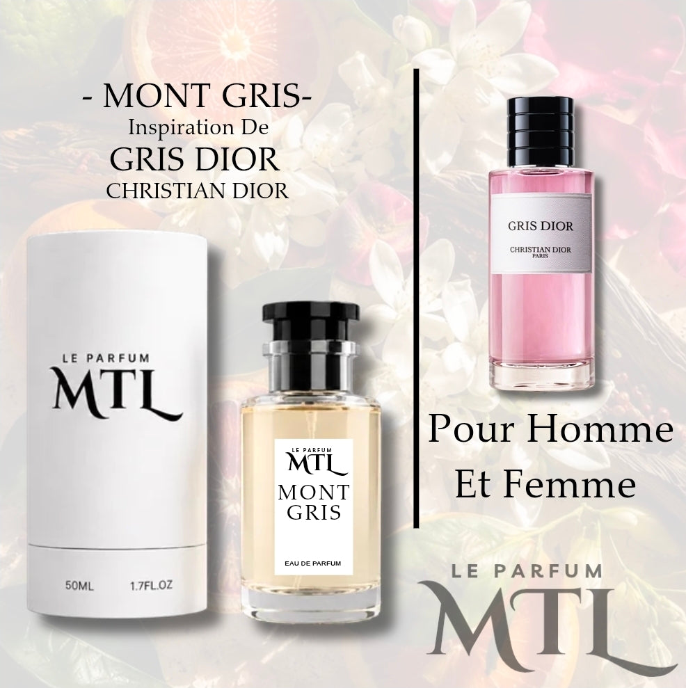 MONT GRIS - Inspiration De GRIS DIOR CHRISTIAN DIOR- Pour Homme & Femme